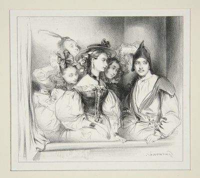 La Loge Du Bal. av Paul Gavarni