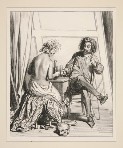 Madeleine var en kvinna som hade gjort dumheter, eller hur, herr Henri? Till döden! av Paul Gavarni