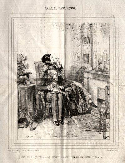 En ung mans liv, 1842. av Paul Gavarni