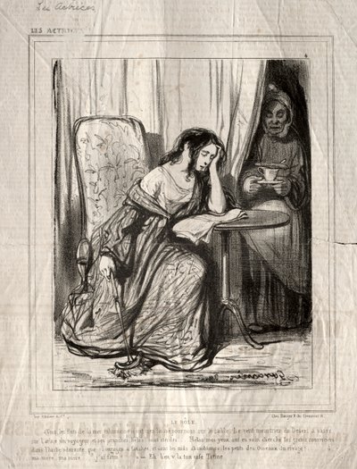 The Actresses: The Role, 1843. av Paul Gavarni