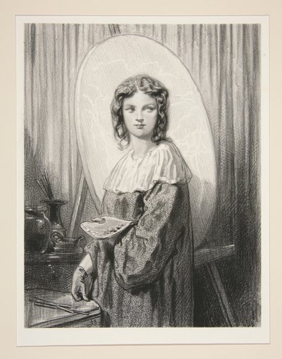 Kvinnliga konstnärer / Mistress Diana S... av Paul Gavarni