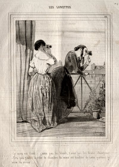 The Lorettes, 1842. av Paul Gavarni