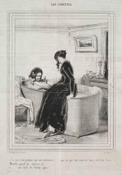 The Lorettes, 1842. av Paul Gavarni