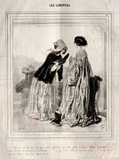 The Lorettes, 1842. av Paul Gavarni