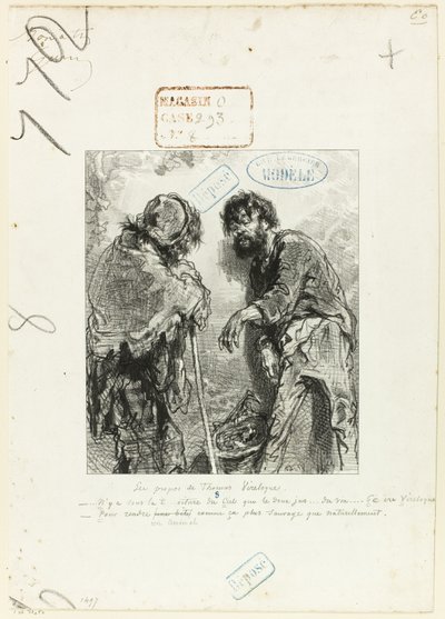 Les Propos de Thomas Vireloque: Under himlens tak av Paul Gavarni
