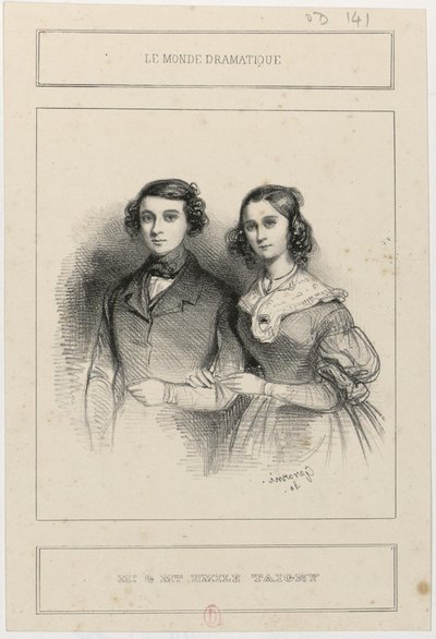 Herr och fru Émile Taigny av Paul Gavarni