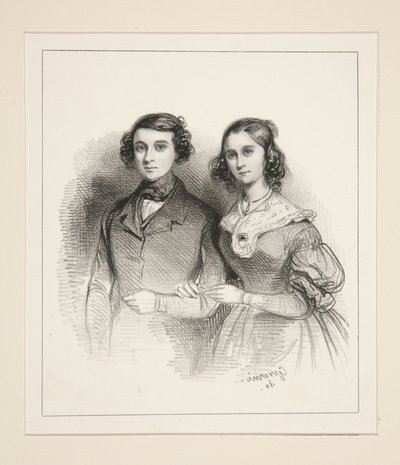 Herr och fru Emile Taigny av Paul Gavarni