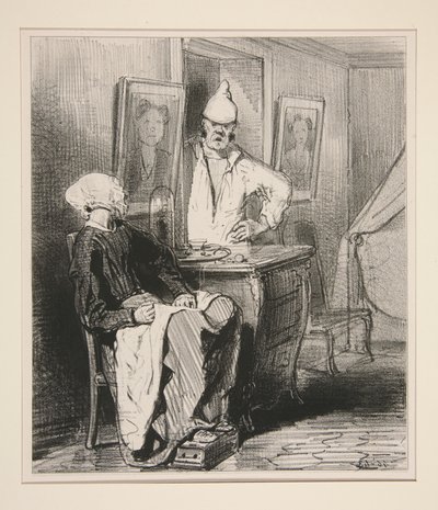 Madame Surmonsin, i kväll är det trettioett år sedan du inte längre var mademoiselle Boucle. av Paul Gavarni