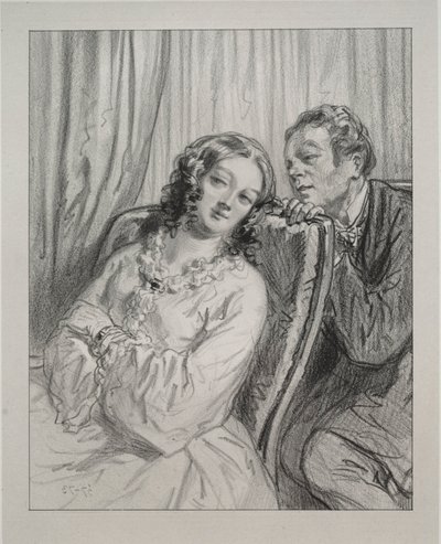 Masker och ansikten: Här och där: Mame Beauminet, ers majestät..., 1857-58. av Paul Gavarni