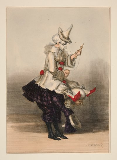 PAILLASSE OCH PIERROT av Paul Gavarni