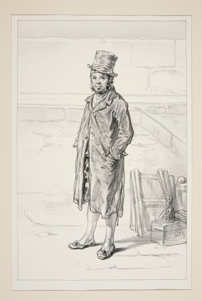 ÄGARE i Paris, rue Dauphine av Paul Gavarni