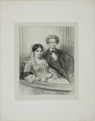 Här och där: Phèdre på Théâtre-Francais... av Paul Gavarni