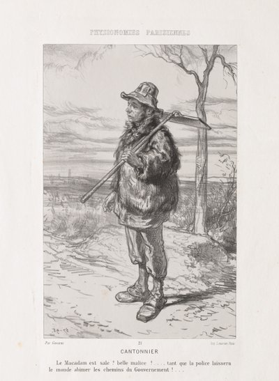Parsian Physiognomy: Street Sweeper . av Paul Gavarni