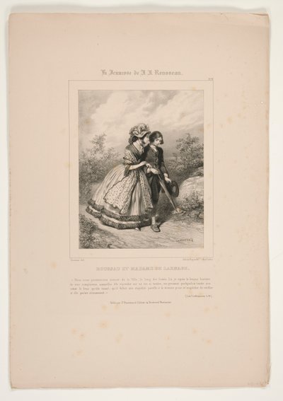 ROUSSEAU OCH MADAME DE LARNAGE. av Paul Gavarni