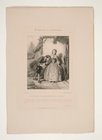 ROUSSEAU OCH MADEMOISELLE GALLEY. av Paul Gavarni
