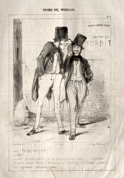 Medaljers baksida, 1842. av Paul Gavarni