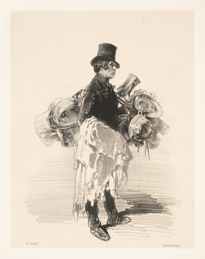 Kastrullförsäljare (Marchand de casseroles) av Paul Gavarni