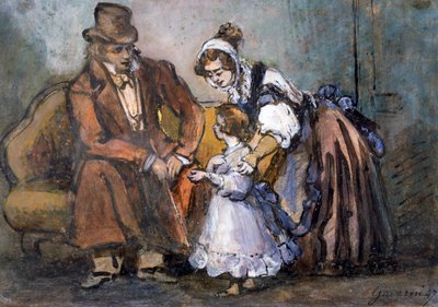 Den lyckliga familjen, 1847 av Paul Gavarni