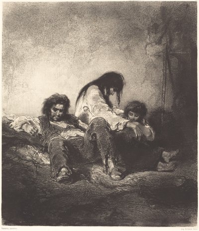 Den fattiga familjen av Paul Gavarni