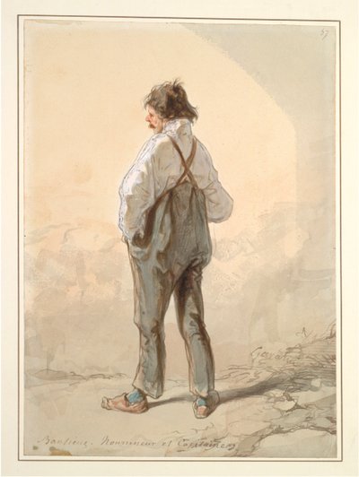 Förorterna: Aktiehöjare och kapten, troligen 1859-1860. av Paul Gavarni