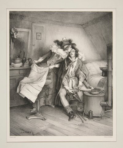EN KARNEVALMIDDAG, - EN SUPPER EFTER PÅ MASKERADEN. av Paul Gavarni