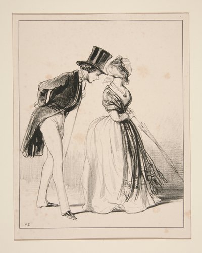 Får jag se er igen? - Kom igen!... Ja... av Paul Gavarni