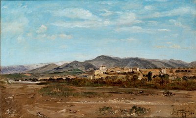Byn Lauris, i Vaucluse på stranden av floden Durance, 1868 av Paul Guigou