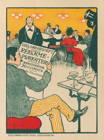 Affischens mästare: Affisch för utställning av konstnärliga affischer av Wilhelm Söborg, ca. 1895. av Paul Gustav Fischer