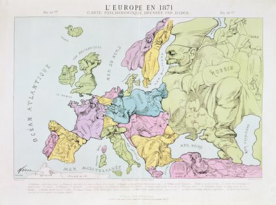Europa 1871, 1871 av Paul Hadol