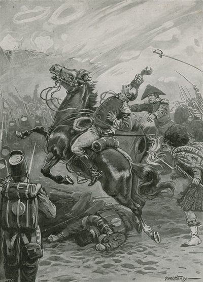 Sir Edward Pakenhams död i slaget vid New Orleans, 1814 av Paul Hardy