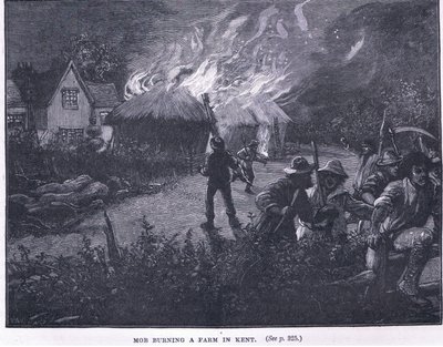 Mobb som brände en gård i Kent 1830 av Paul Hardy