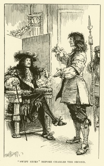 "Swift Nicks" före Karl den andre (gravyr) av Paul Hardy
