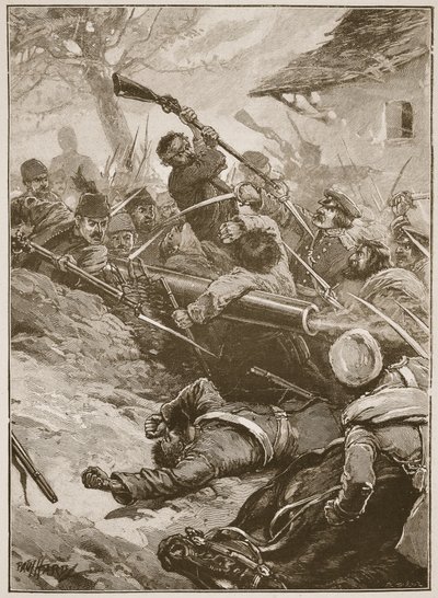 "Sedan följde en huvudlös rusning", illustration från "Battles of the Nineteenth Century" av Archibald Forbes, G.A. Henty och major Arthur Griffiths av Paul Hardy