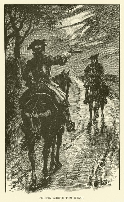 Turpin möter Tom King (gravyr) av Paul Hardy