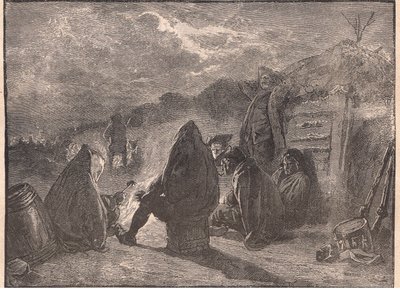 Washington vid Valley Forge vid lägerelden av Paul Hardy