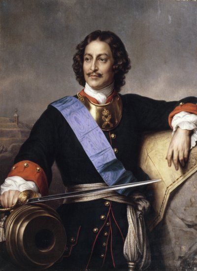 Porträtt av kejsar Peter I den store 1672-1725 av Paul Delaroche