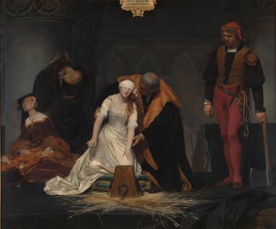 Avrättningen av Lady Jane Grey, 1833 av Paul Delaroche