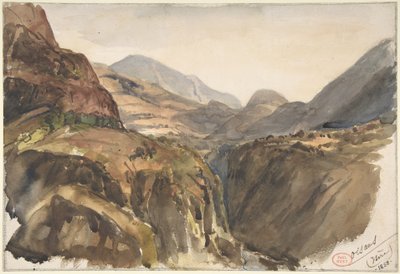 Bergsvy vid Oisans (Isère) av Paul Huet