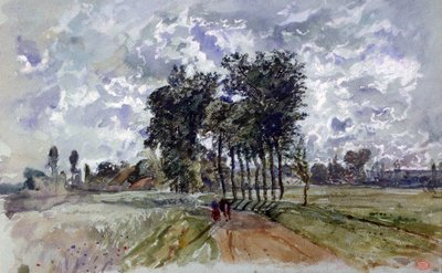 Vägen till Crécy, 1857 av Paul Huet