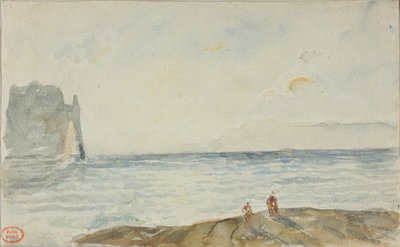 Utsikt vid Etretat av Paul Huet