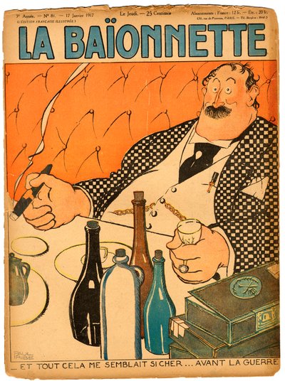 Omslag till "" La Baionnette", Satirical in Colors av Paul Iribe