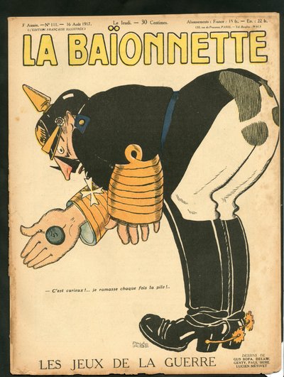 Omslag till ""La Baionnette"", Satirical in Colors av Paul Iribe