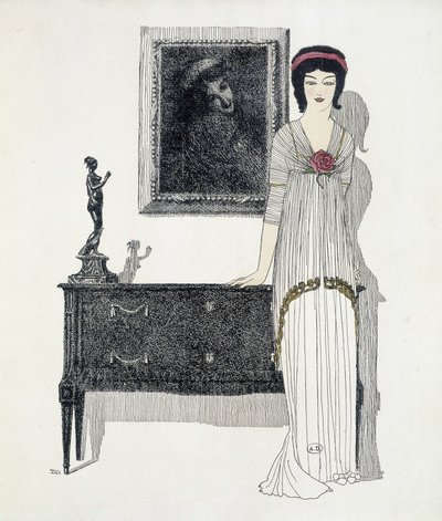 Skapandet av Paul Poiret från ""Les Dresses de Paul Poiret"", teckning av Paul Iribe. 1908 av Paul Iribe