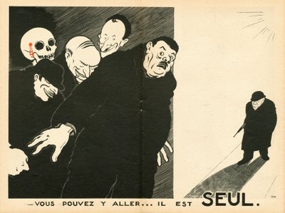 The Witness, Satirical in B&W av Paul Iribe