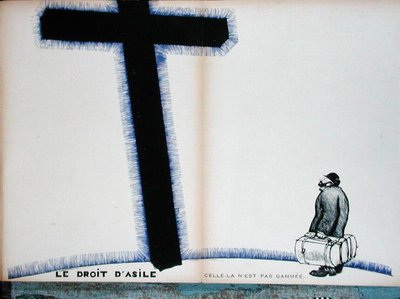 Det kristna korset och rätten till asyl, illustration från 