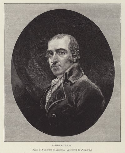 James Gillray, engelsk kaikaturist, satiriker och grafiker (gravyr) av Paul Jonnard