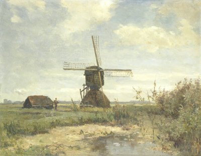 "Solig dag", en väderkvarn på en vattenväg av Paul Joseph Constantin Gabriel