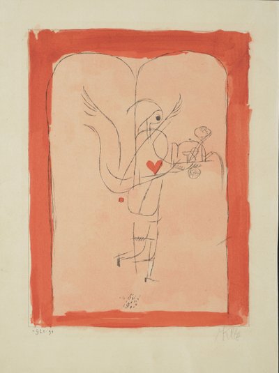 Ett geni serverar en liten frukost, 1920. av Paul Klee