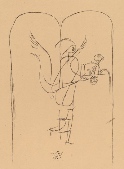 Ett geni serverar en liten frukost Ett geni serverar en liten frukost, 1920. av Paul Klee
