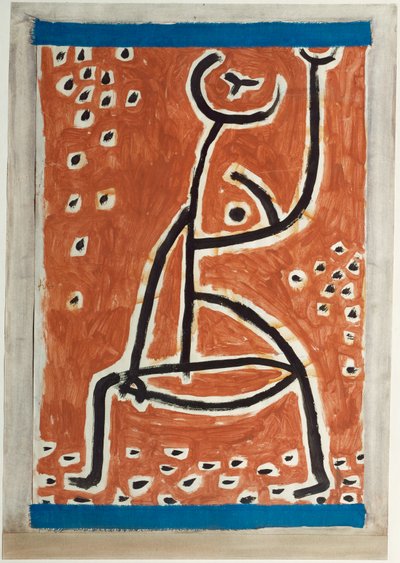 En sportig dam (flämtande) av Paul Klee
